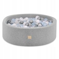 Suchy Basen z Kulkami Piłkami 90x30 dla Dzieci Szary Smart 300 piłek MISIOO