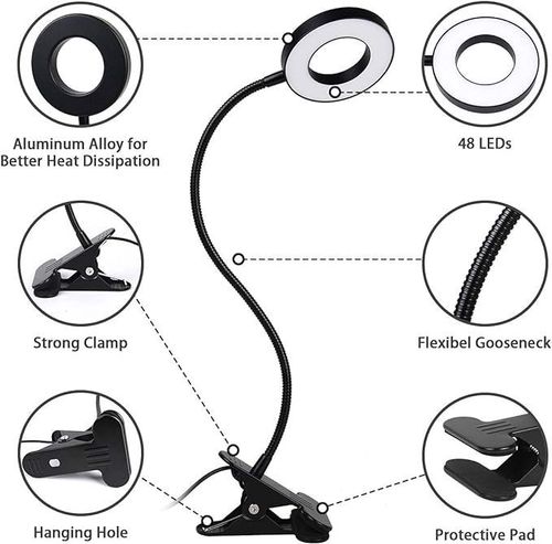 Lampka LED USB czarna regulacja pozycji i światła na Arena.pl