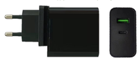 POSC65W-PD-EU – ładowarka sieciowa USB-C Power Delivery 65W + USB-A, GaN