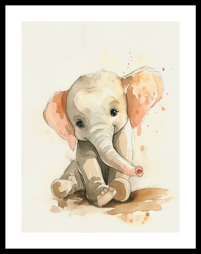 Plakat 30x40cm Siwy Słonik na Arena.pl
