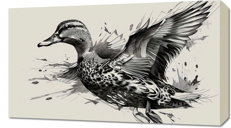 Obraz 70x40cm Gracja Kaczki w Locie zdjęcie 1