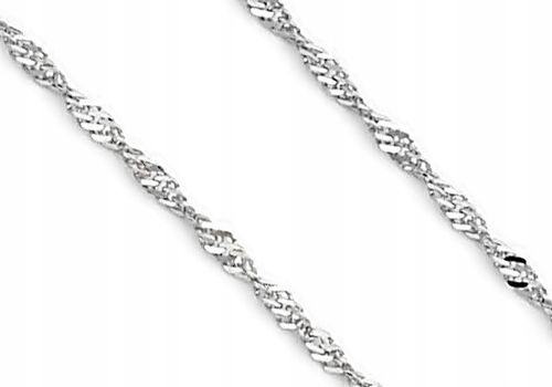 ŁAŃCUSZEK SREBRNY DAMSKI 925 NASZYJNIK SREBRNY SINGAPUR SREBRO 925 na Arena.pl