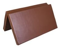 Materac dwuczęściowy z rzepami UNDERFIT 130 x 120 x 10 cm miękki brązowy