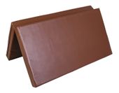 Materac dwuczęściowy z rzepami UNDERFIT 130 x 120 x 10 cm miękki brązowy