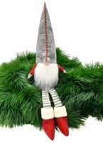 SKRZAT KRASNAL GNOM SIEDZĄCY Z BRODĄ ŚWIĄTECZNY