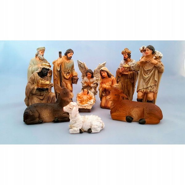 Szopka Bożonarodzeniowa- 10 cm- Figurki do Szopki - 11 elementów zdjęcie 2