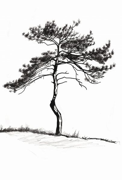 Plakat 61x90,5cm Samotna Sosna zdjęcie 1