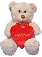 PLUSZOWY MIŚ GIGANT 100 CM + SERCE KOCHAM CIĘ WALENTYNKI