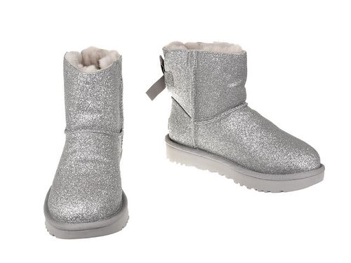 Buty UGG Mini Bailey Bow Sparkle 1100053-SLVR - 40 na Arena.pl