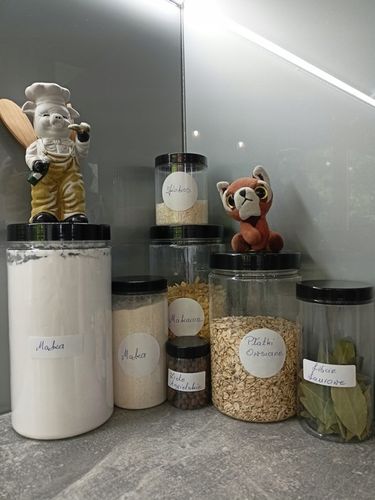 Pojemniki na żywność słoik słoiki do kuchni 1,5L zestaw 10 sztuk + etykiety na Arena.pl
