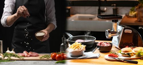 PROFESJONALNA MASZYNKA PREMIUM DO MIELENIA MIĘSA KIEŁBASY PRO ZESTAW XXXXL na Arena.pl