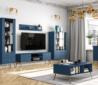 Meblościanka Zestaw Mebli Do Salonu 2 Błękit Ciemny MARIANA ML