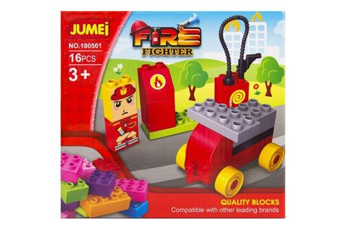 Klocki Jumei 3+ STRAŻ POŻARNA 16 elementów, 20x19cm na Arena.pl