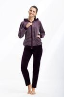 Dres damski welurowy LUNA kod 341 bordowy  XXL