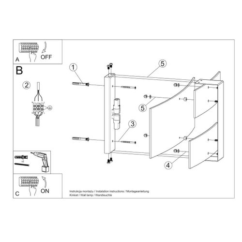 Szklany kinkiet salonowy SL.1046 ścienna lampa nowoczesna na Arena.pl