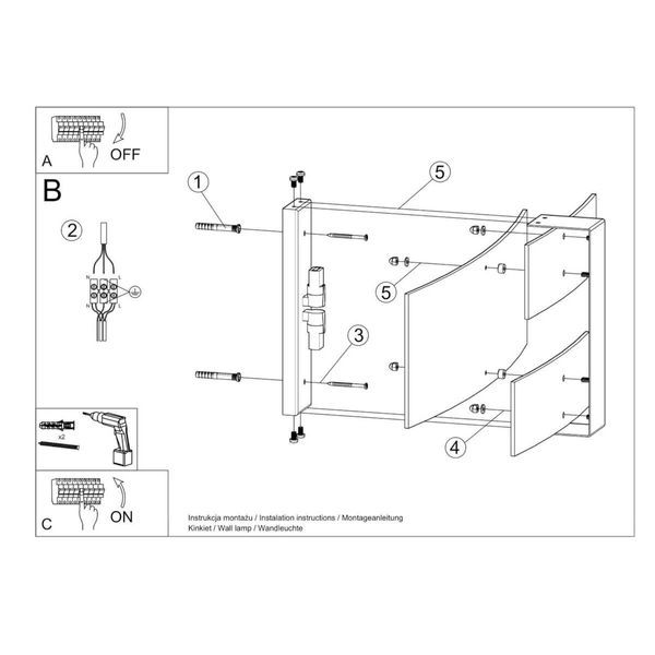 Szklany kinkiet salonowy SL.1046 ścienna lampa nowoczesna zdjęcie 5