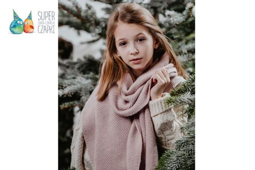 Jamiks FILES szal szalik pod szyję kaszmir kokardka beżowy na Arena.pl