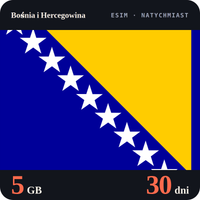 Karta eSIM Internet Bośnia i Hercegowina 5 GB na 30 dni - bez rejestracji
