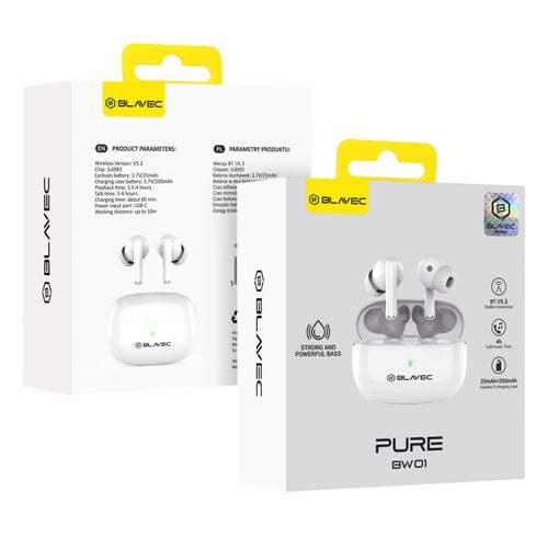 Bezprzewodowe słuchawki BW-01 białe Bluetooth do Huawei E5575 na Arena.pl