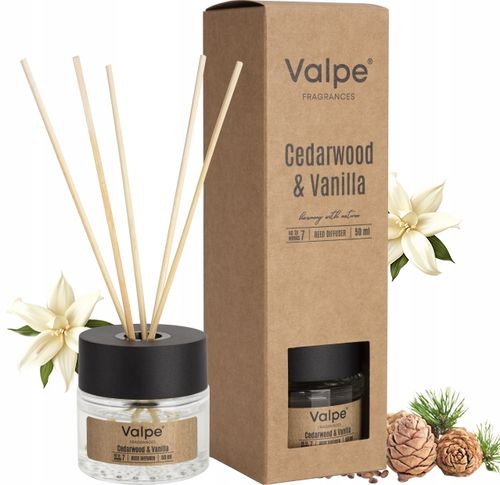 valpe dyfuzor zapachowy z patyczkami drzewo cedrowe - wanilia 50 ml dz50-81 na Arena.pl