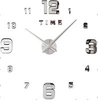 ZEGAR ŚCIENNY 3D NAKLEJANY NA ŚCIANĘ XXL DUŻY 130 CM PRZYKLEJANY CICHY