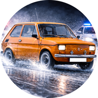 Opłatek na tort Fiat 126 p Maluch Fiacik Samochód Auto