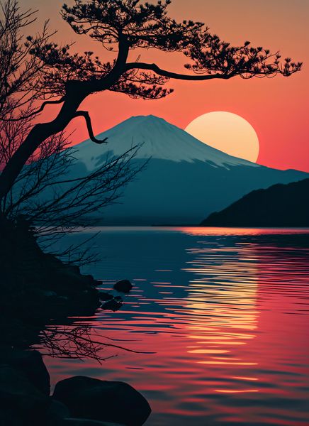 Plakat 40x55cm Góra Wieczorem zdjęcie 1