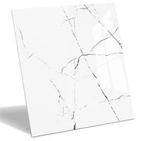 PŁYTKI PODŁOGOWE ŁAZIENKOWE GRES BIAŁY MARMUR CZARNA ŻYŁA POŁYSK 60x60 cm