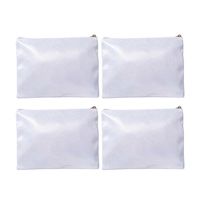 Zestaw 4 białych brokatowych kosmetyczek do sublimacji