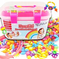 KORALIKI DO BRANSOLETEK BIŻUTERII ZESTAW KORALIKÓW DIY ZABAWKI DLA DZIECI