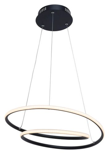 LAMPA wisząca MERIDIA 3257 Rabalux metalowa OPRAWA pierścienie LED 40W 3000K zwis biały czarny na Arena.pl