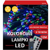 lampki świąteczne led 12m 100 kolorowych świateł girlanda na okno