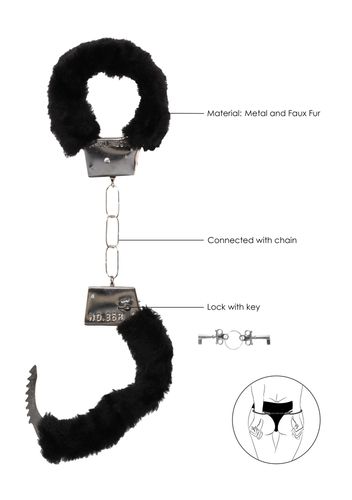 Pleasure Furry Hand Cuffs - With Quick-Release Button na Arena.pl
