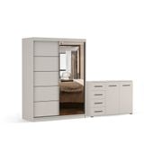 Zestaw szafa przesuwna z lustrem VISTA 05 150 cm FRIDA 01 135 cm KASZMIR