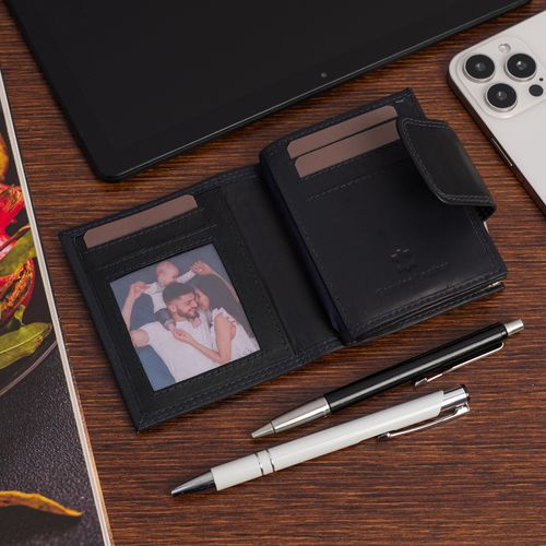 portfel damski double mini - granatowo-czarny na Arena.pl