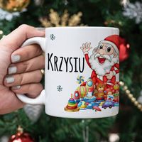 Mikołajkowy kubek z imieniem dla dziecka