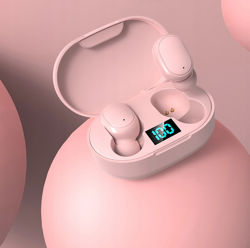 Słuchawki bluetooth E6s różowy na Arena.pl