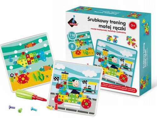 GRA UKŁADANKA MOTORYCZNA ŚRUBKOWY TRENING MAŁEJ RĄCZKI ASKATO na Arena.pl