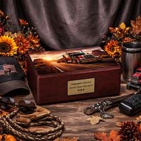 Urna pogrzebowa dla kierowcy ciężarówki Drewniana urna z motywem ciężarówki