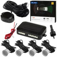 4X CZUJNIKI COFANIA PARKOWANIA BUZZER ZESTAW PRZÓD TYŁ SREBRNE UNIWERSALNE