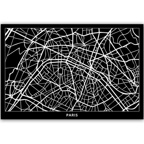Deco Panel, Plan miasta Paryż 90x60 na Arena.pl