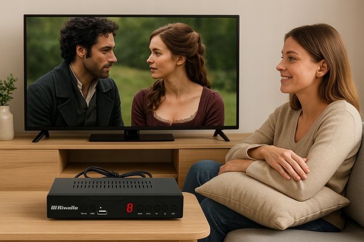 Dekoder DVB-T2 HEVC H.265 Riwall TVCONTROL Tuner TV Full HD HDMI USB zdjęcie 11