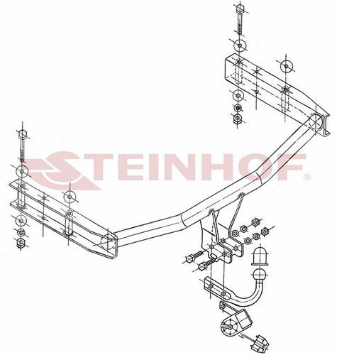 Hak holowniczy Steinhof A-080 Audi A4 2000 - 2004 na Arena.pl