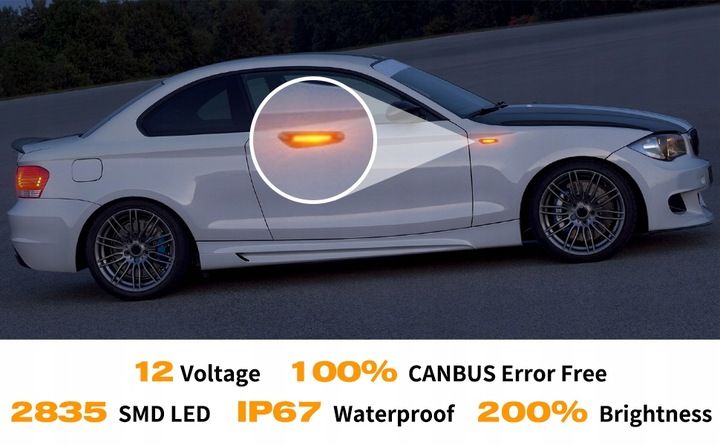 Erken Kierunkowskazy LED dymione migacze BMW E46 E90 E92 E60 E83 E87 E82 zdjęcie 4