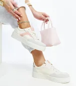 Białe sneakersy na platformie Walda 40