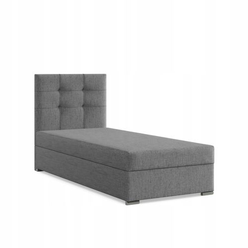 Łóżko Kontynentalne ELDA CIEMNY SZARY JEDNOOSOBOWE Tapicerowane Pojedyncze na Arena.pl