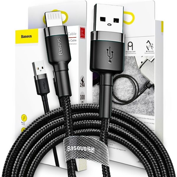 Kabel do Iphone 1m 12 11 X 8 7 BASEUS mocny oplot zdjęcie 1