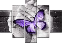 105CM 150CM OBRAZ 5 ELEM MOTYL DŁONIACH DRUK