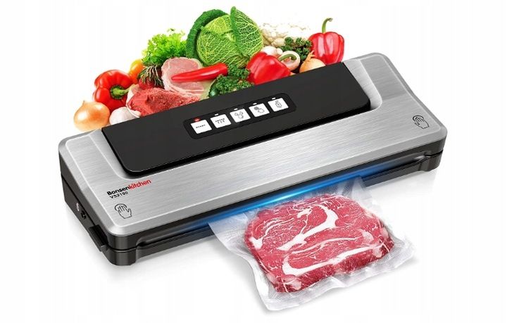 Bonsenkitchen Zgrzewarka Próżniowa do Żywności, Funkcja 5 w 1 SREBRNA zdjęcie 1