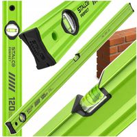 2X Poziomnica Aluminiowa 120cm Poziomica Stalco Perfect Vseries 2 libelle 1